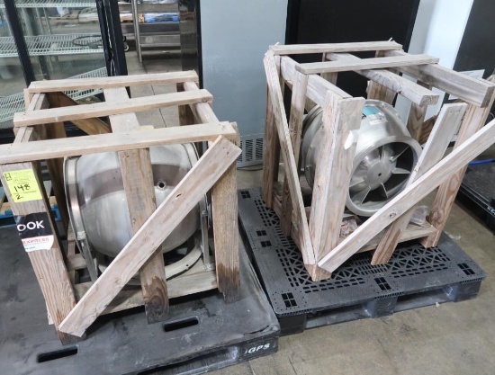 Loren Cook mixed flow, Centri-Vane wheel, aluminum, in-line fan