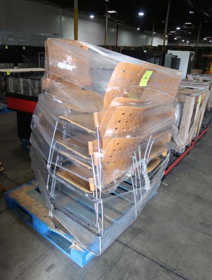 pallet of stackable chairs