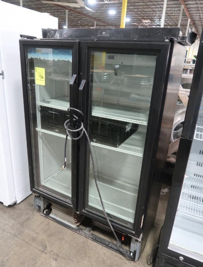 True 2-glass door refrigerated merchandiser