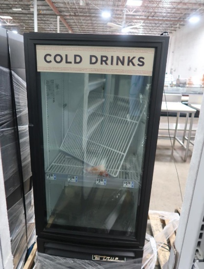 True glass door refrigerated merchandiser