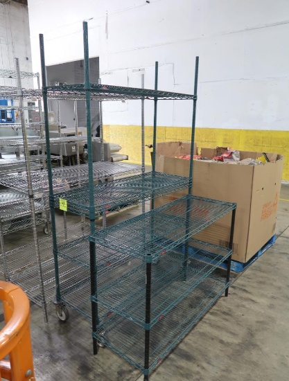 wire shelving units, epoxy coated