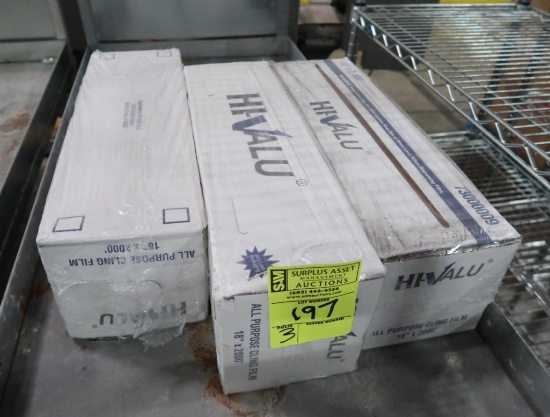 all purpose cling wrap, 3) boxes