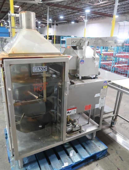 BE&SCO tortilla gas oven w/ tortilla press & cooling conveyor
