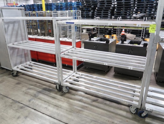 aluminum cooler racks, on casters