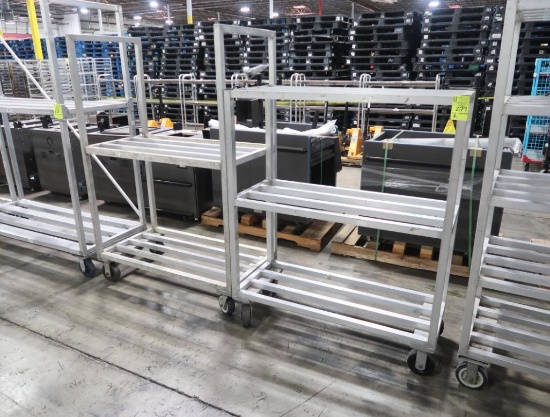 aluminum cooler racks, on casters