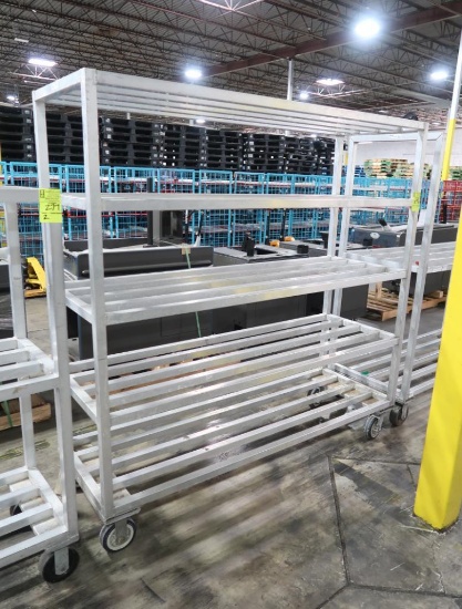 aluminum cooler rack, on casters