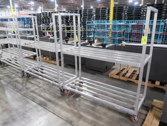 aluminum cooler racks, on casters