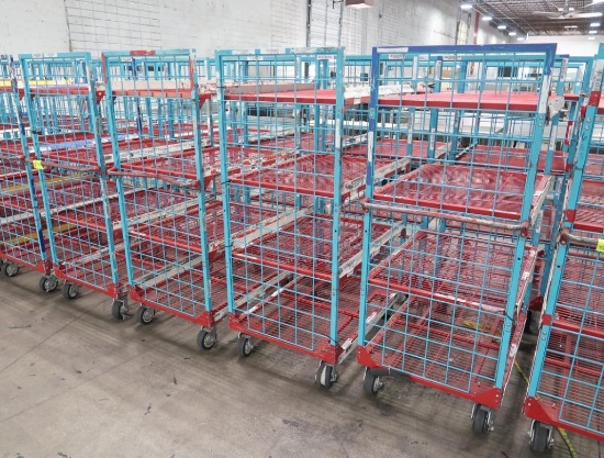 wire shelving stocking carts on casters (4) shelves