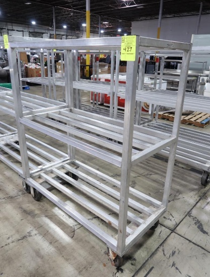 aluminum cooler rack, on casters
