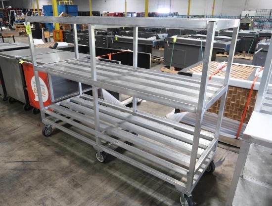 aluminum cooler rack, on casters