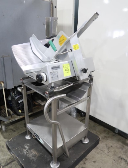 Bizerba deli slicer, on stand