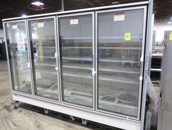 Hill Phoenix freezer doors, 8) door run (4+4), sold by the door, new