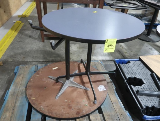 cafe tables, w/ laminate tops