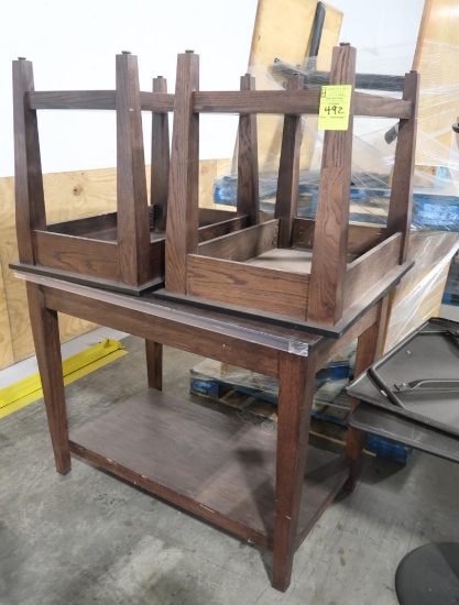 wood display tables