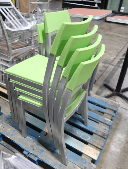 chairs- aluminum frames w/ plastic seats