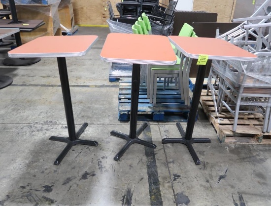 bar height tables w/ laminate tops