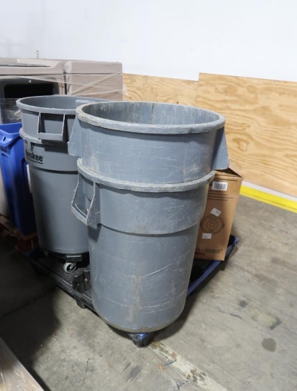 pallet of waste receptacles