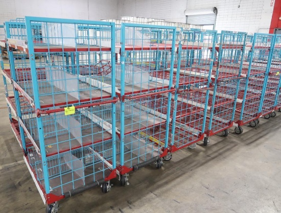 wire shelving stocking carts on casters (4) shelves