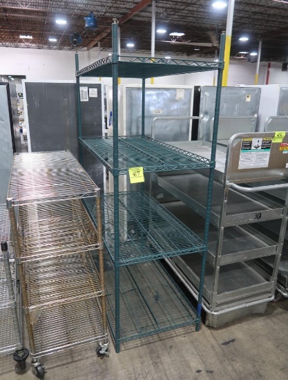wire shelving unit, epoxy coated