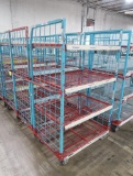 wire shelving stocking carts on casters (4) shelves