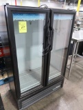 True 2-glass door refrigerated merchandiser