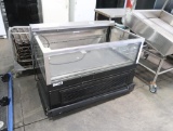 Wasserstrom refrigerated merchandiser w/ 3) glass sides, self-contained