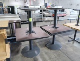 cafe tables, w/ laminate tops