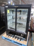 True 2-sided glass door refrigerated merchandiser