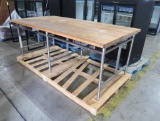 solid maple top bakery table