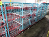 4-tier stocking cart w/ wire shelves