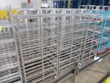 aluminum tub/tray racks, on casters