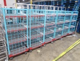4-tier stocking cart w/ wire shelves
