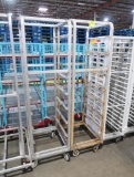 aluminum sheet pan racks, on casters