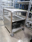 stainless cart w/ power inverter
