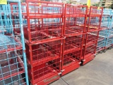 4-tier stocking cart w/ solid shelves