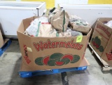 crate of charcoal & charcoal briquets