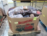 crate of hardwood smoking chunks & pellets