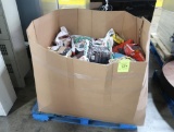 crate of hardwood smoking chunks & pellets