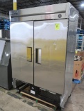 True 2-door stainless freezer
