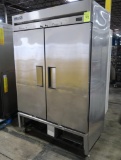 True 2-door stainless freezer
