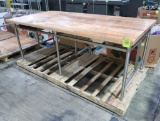 solid maple top bakery table