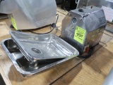 American Eagle tabletop meat grinder- base & 2) trays