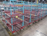 wire shelving stocking carts on casters (4) shelves