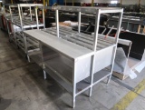 aluminum cooler rack w/ poly table attached