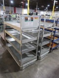 4-tier stocking cart w/ solid shelves