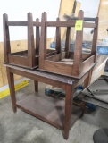 wood display tables