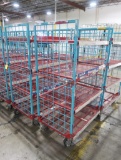 wire shelving stocking carts on casters (4) shelves