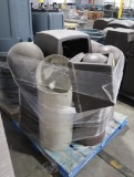 pallet of waste receptacles