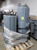 pallet of waste receptacles