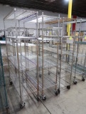 wire shelving units, on casters